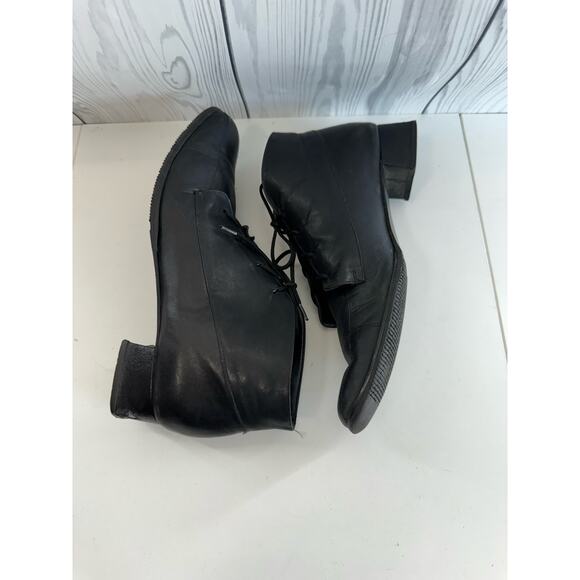 Vintage DAVOS GOMMA soft leather lace up bootie Size 9 (READ) Cottage Boho - Picture 6 of 9